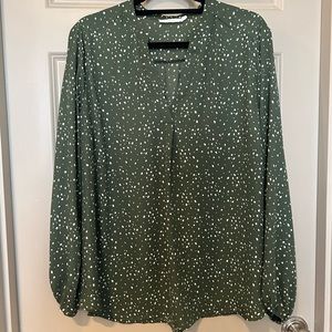 Green long sleeve blouse